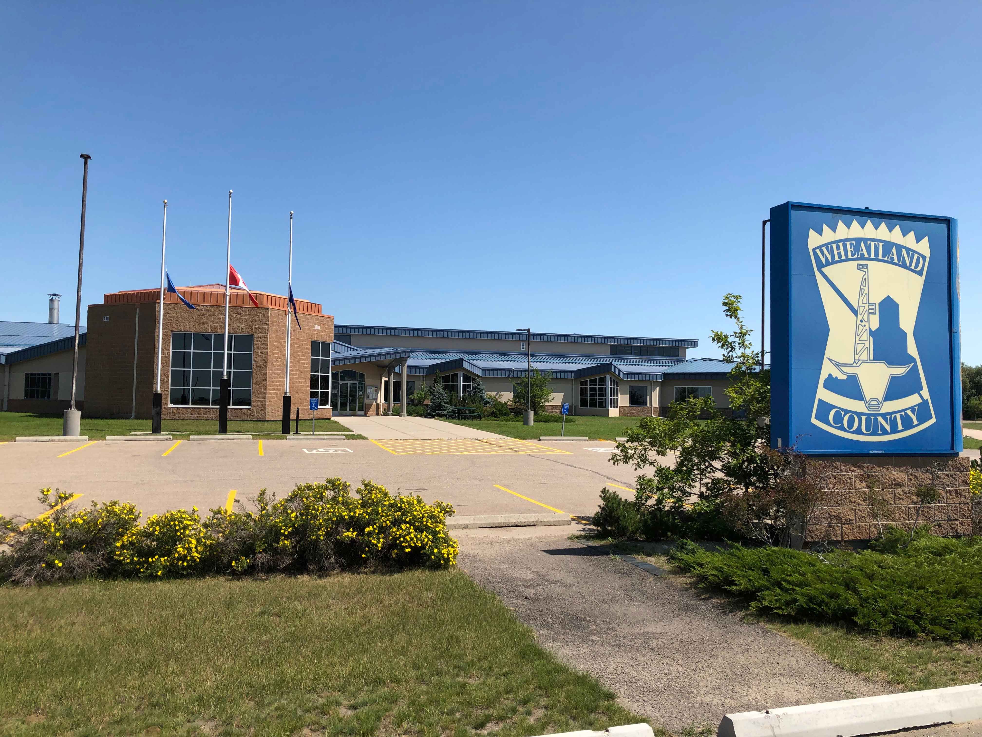Wheatland County Administration Office — where council meetings and the July 7 public hearing were held
